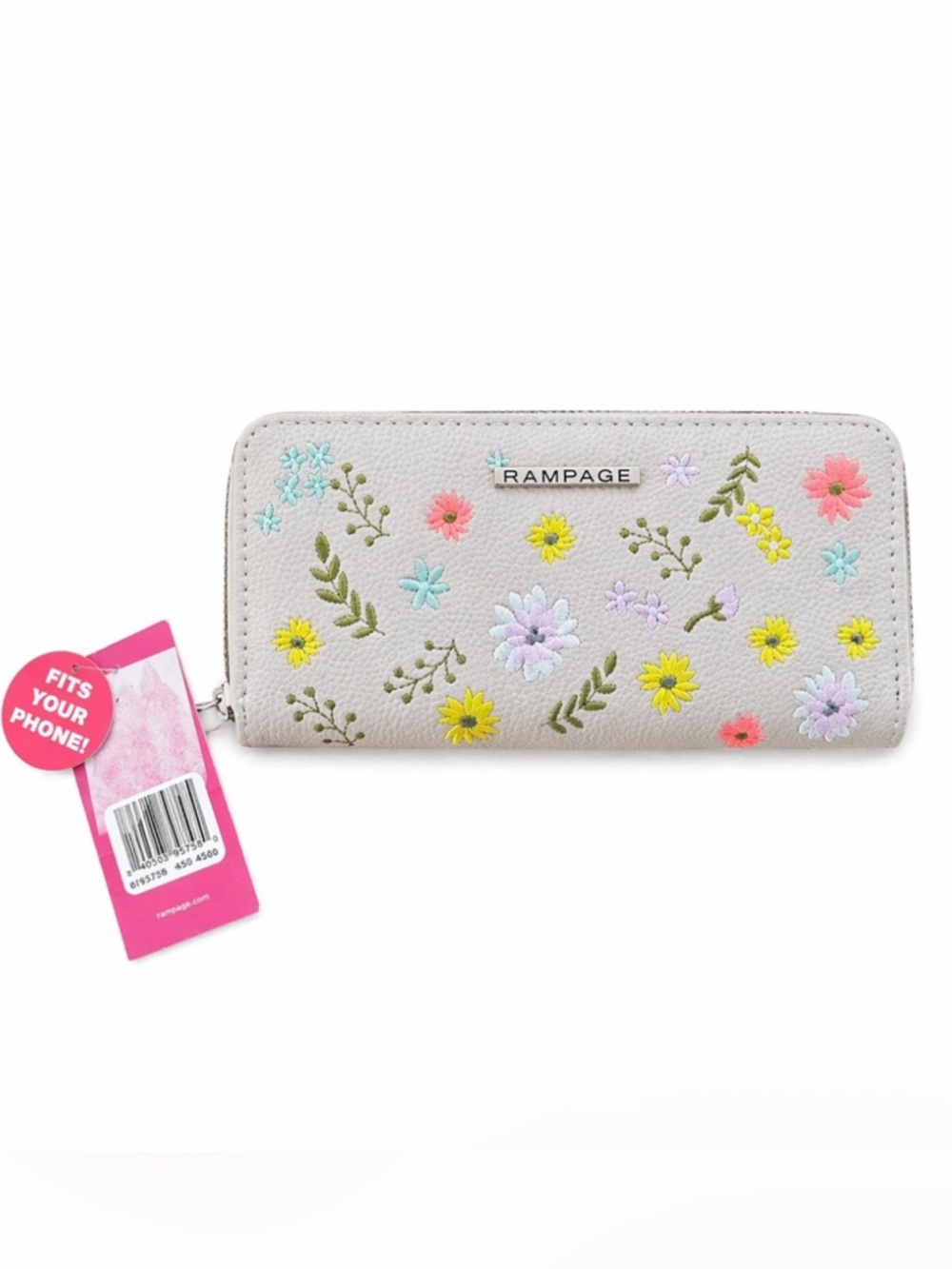 Rampage NWT Floral Full Zip Wallet